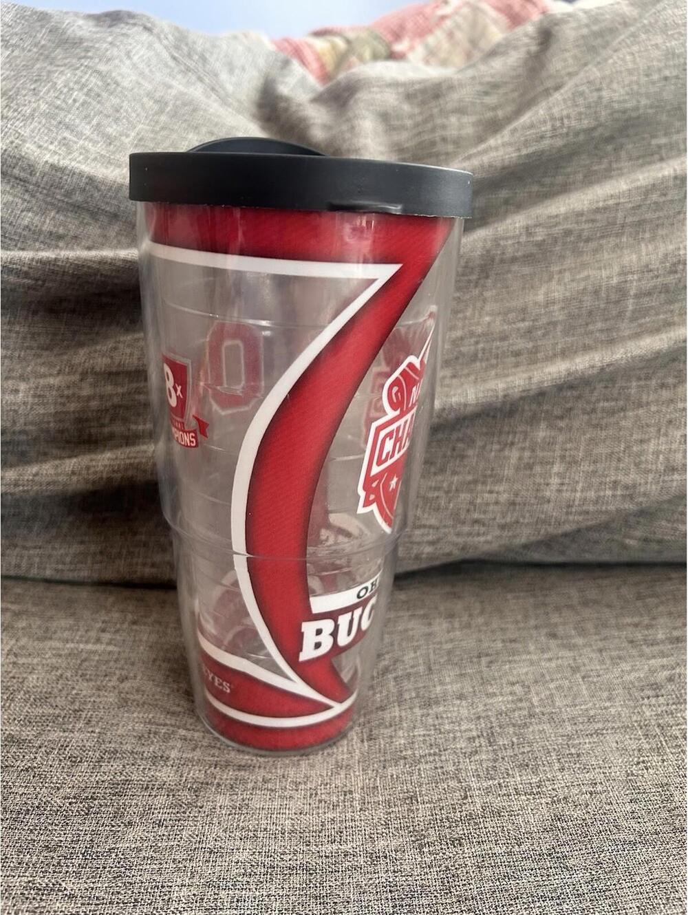 Tervis Tumbler Ohio State Football 2014 National Champions 24 oz Cup Black Lid - Picture 4 of 7